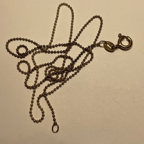 Vintage Sterling Silver AHM Small Beaded Necklace. 18 inches long - Picture 3 of 5